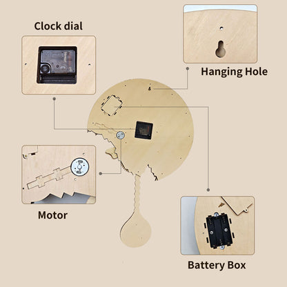 Plymagic Assembly Model - Retro Gear Mechanical Wall Clock