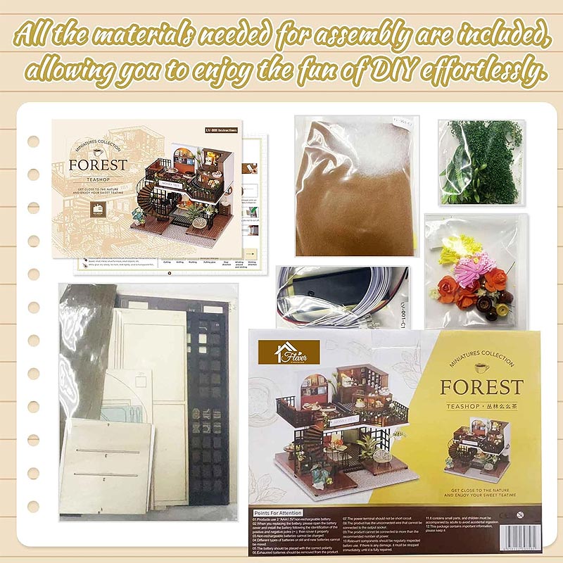 Plymagic DIY Mini House - Garden Loft Café