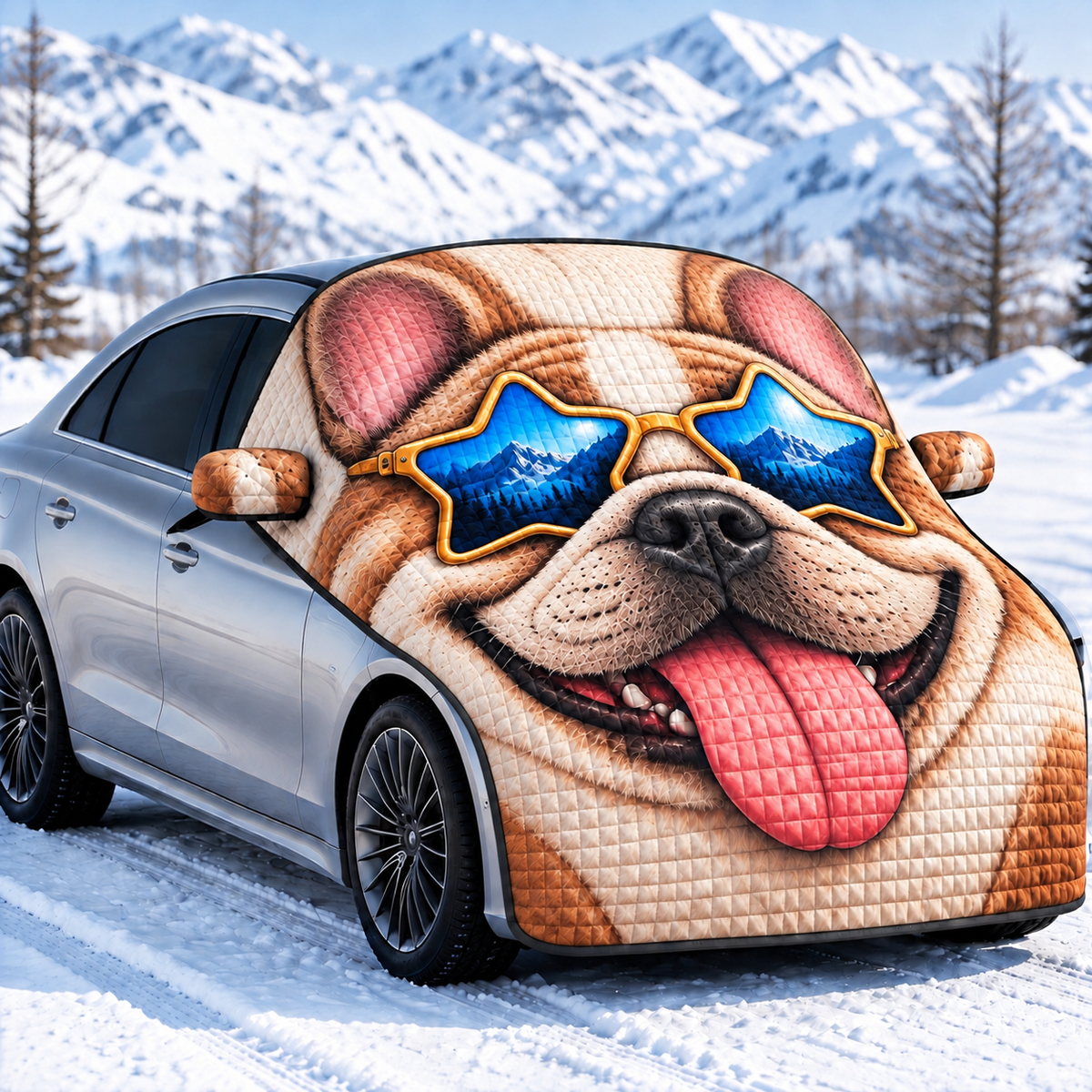 🐾 Funny Animal Car Snow Cover ❄️