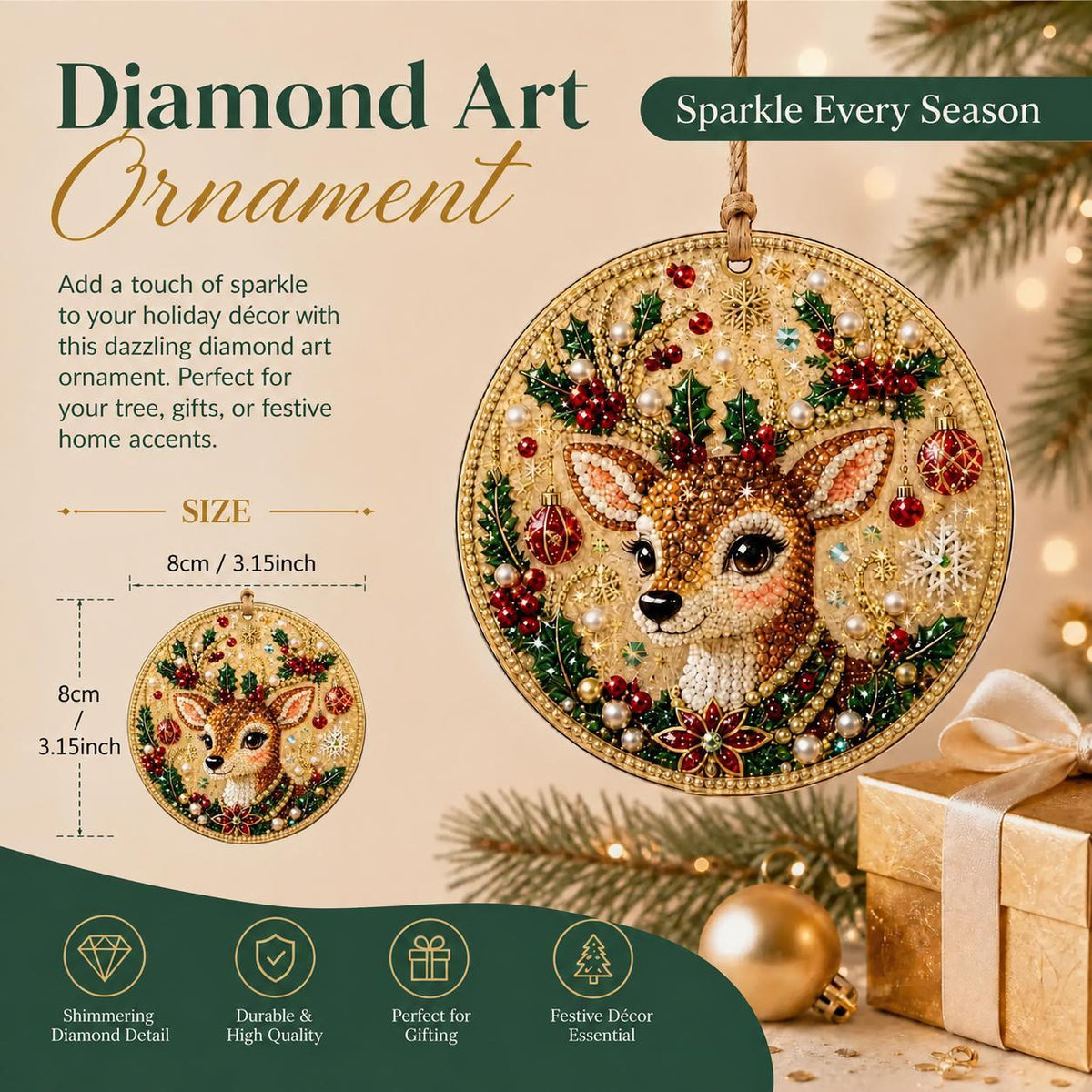 (🎄Early Christmas Sale - 49% OFF) DIY Diamond Painting Ornaments Kit