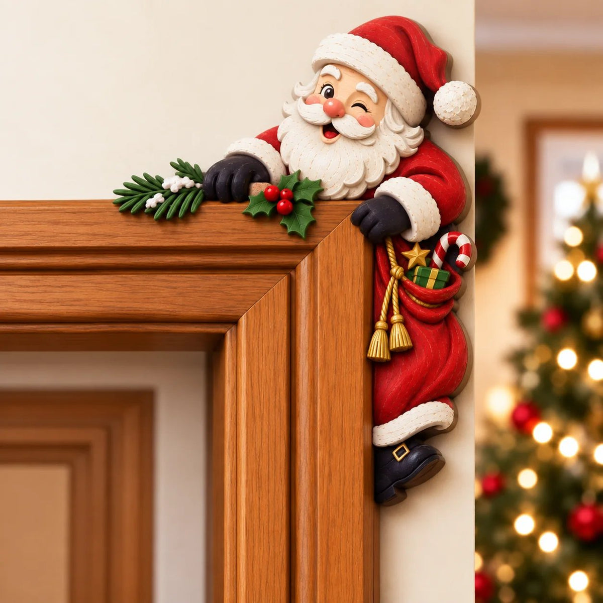 🎅Christmas Peekaboo Door Frame Corner Decor