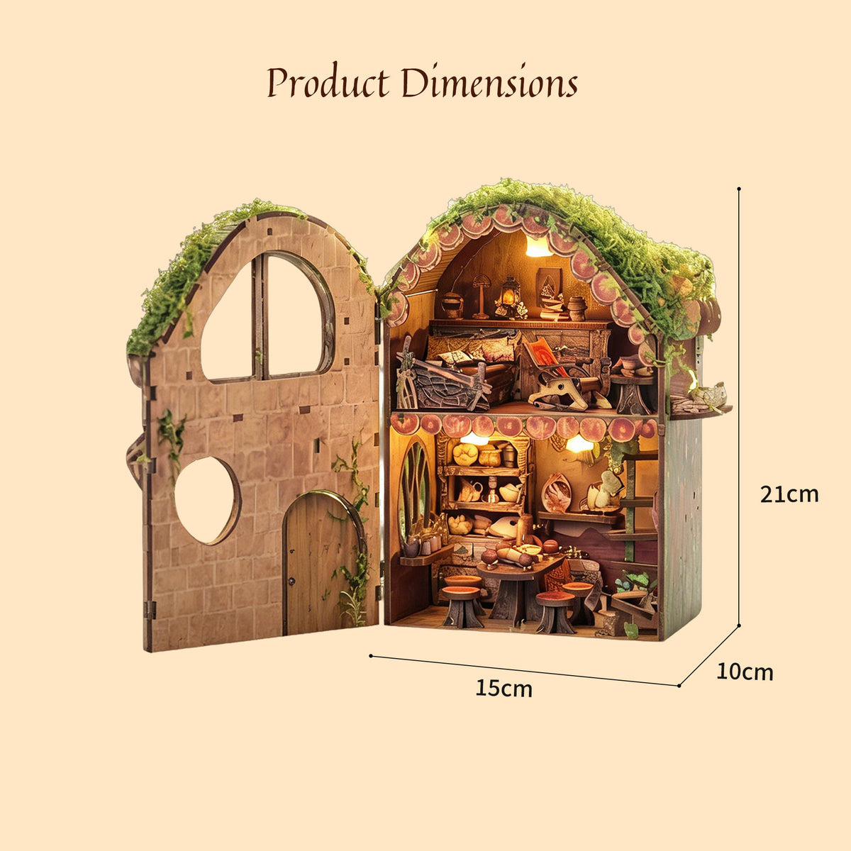Plymagic DIY Mini House - Green Vine Cottage
