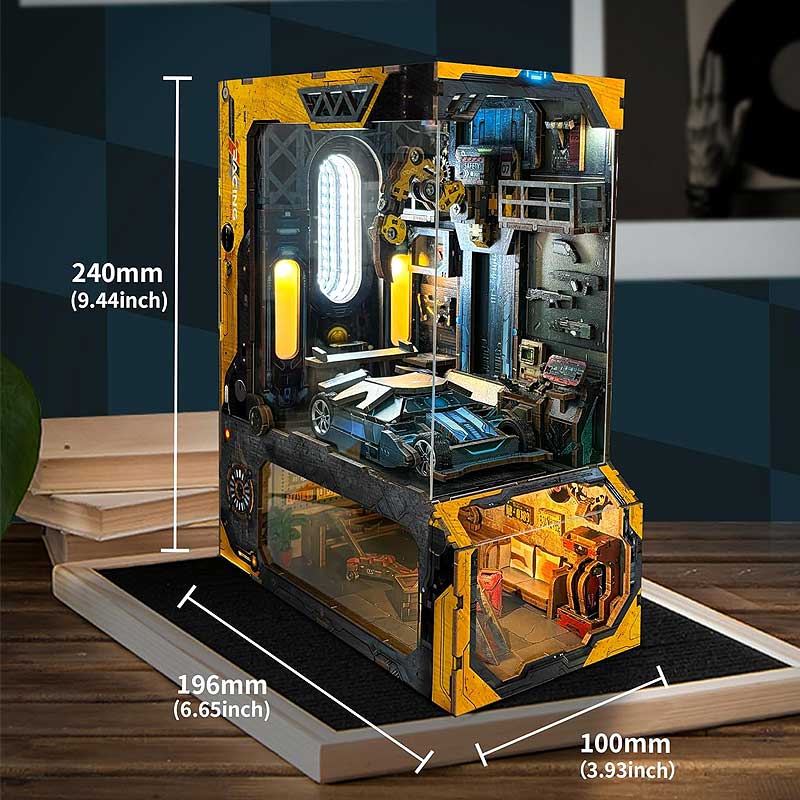 Plymagic DIY Book Nook - Apocalyptic Car Workshop Bunker