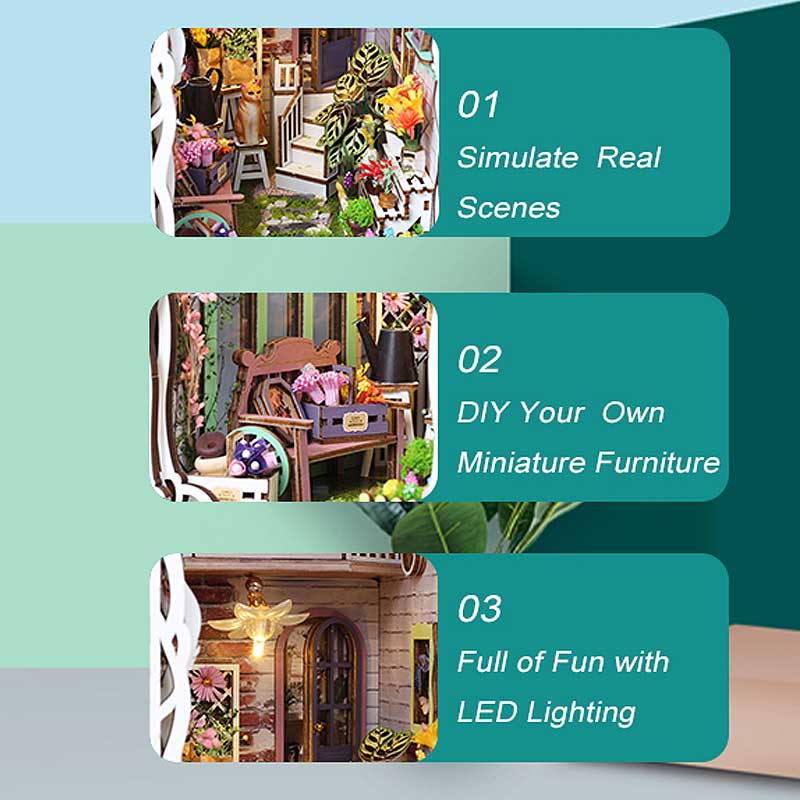Plymagic DIY Book Nook - Flower House