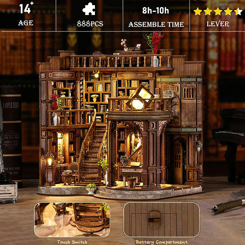 Plymagic DIY Book Nook Kit - Dreamy Book Hall