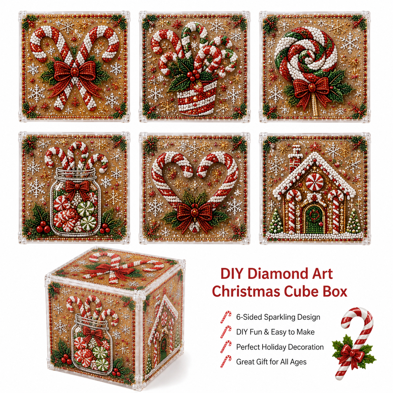 Plymagic DIY Pearl Art - Christmas Cube Box