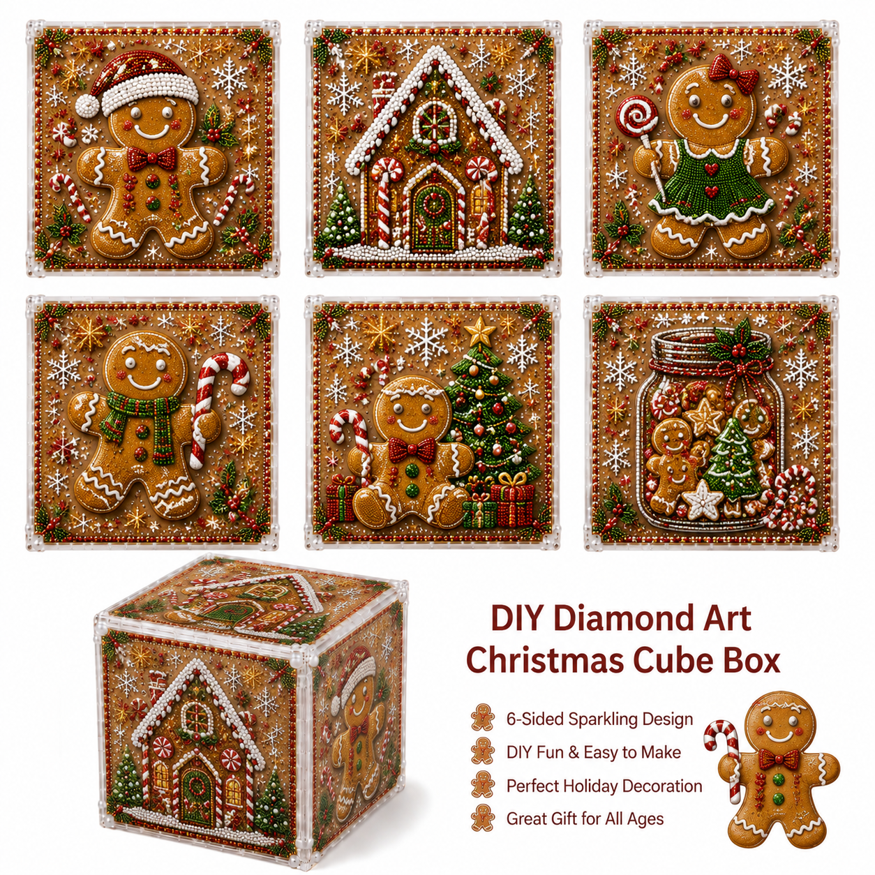 Plymagic DIY Pearl Art - Christmas Cube Box