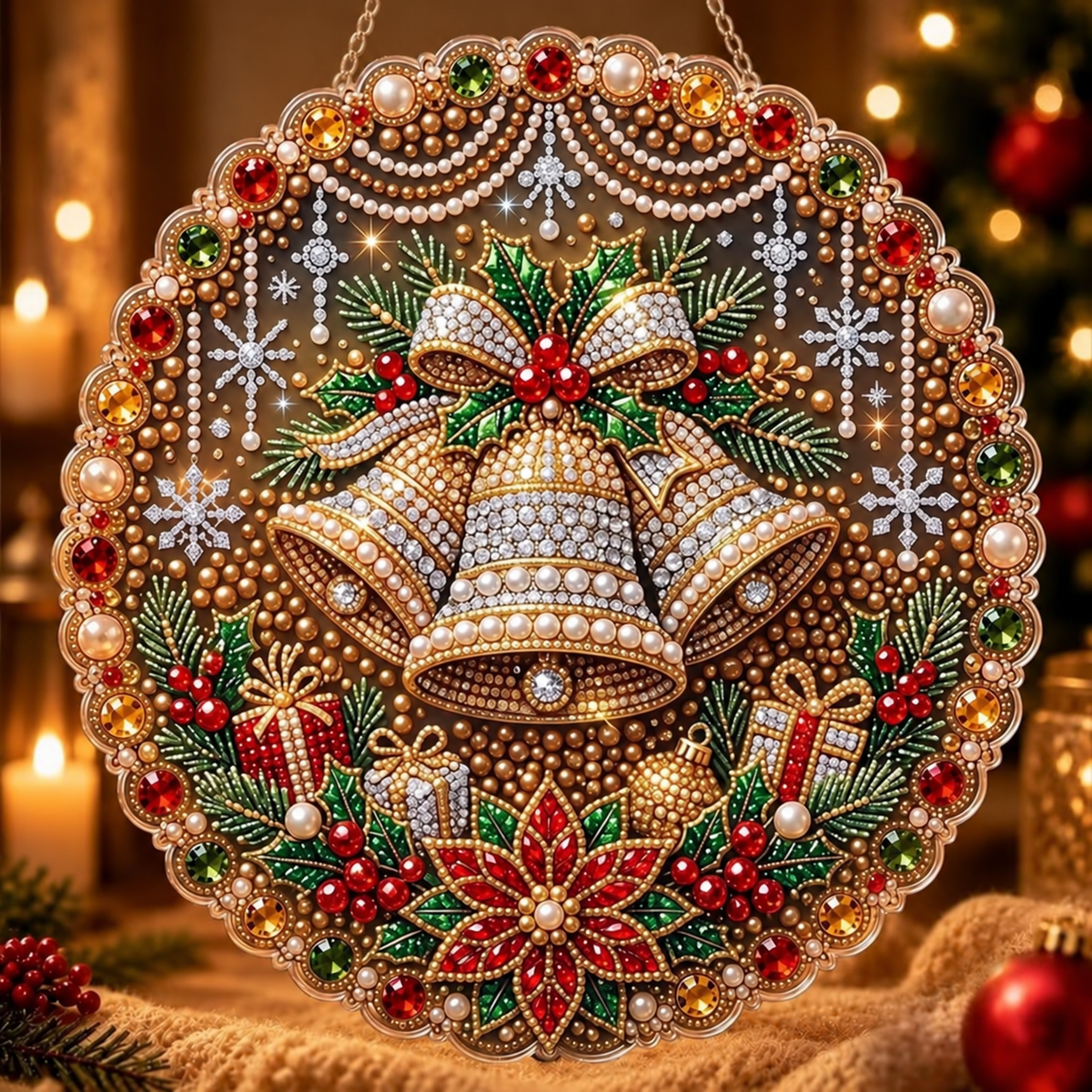 Plymagic DIY Pearl Art - Christmas Hanging Ornament