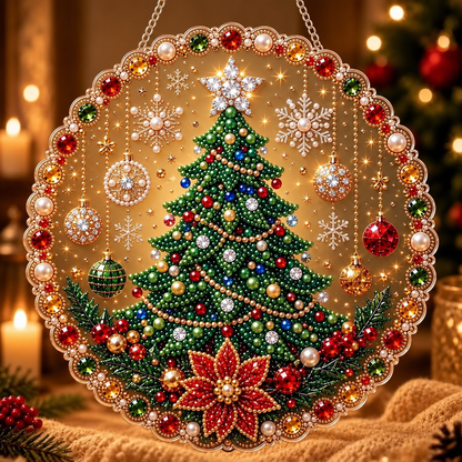 Plymagic DIY Pearl Art - Christmas Hanging Ornament