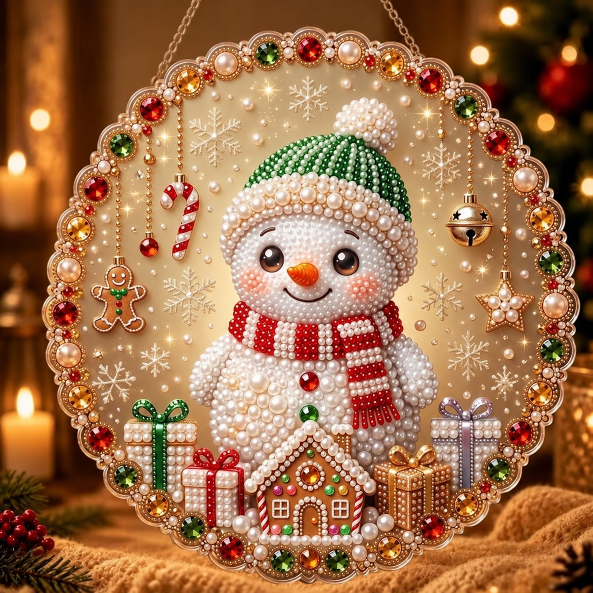 Plymagic DIY Pearl Art - Christmas Hanging Ornament