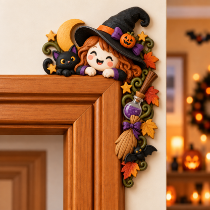 🎃 Halloween Ghost Door Frame Corner Decor – Cute Spooky Doorway Accent 👻