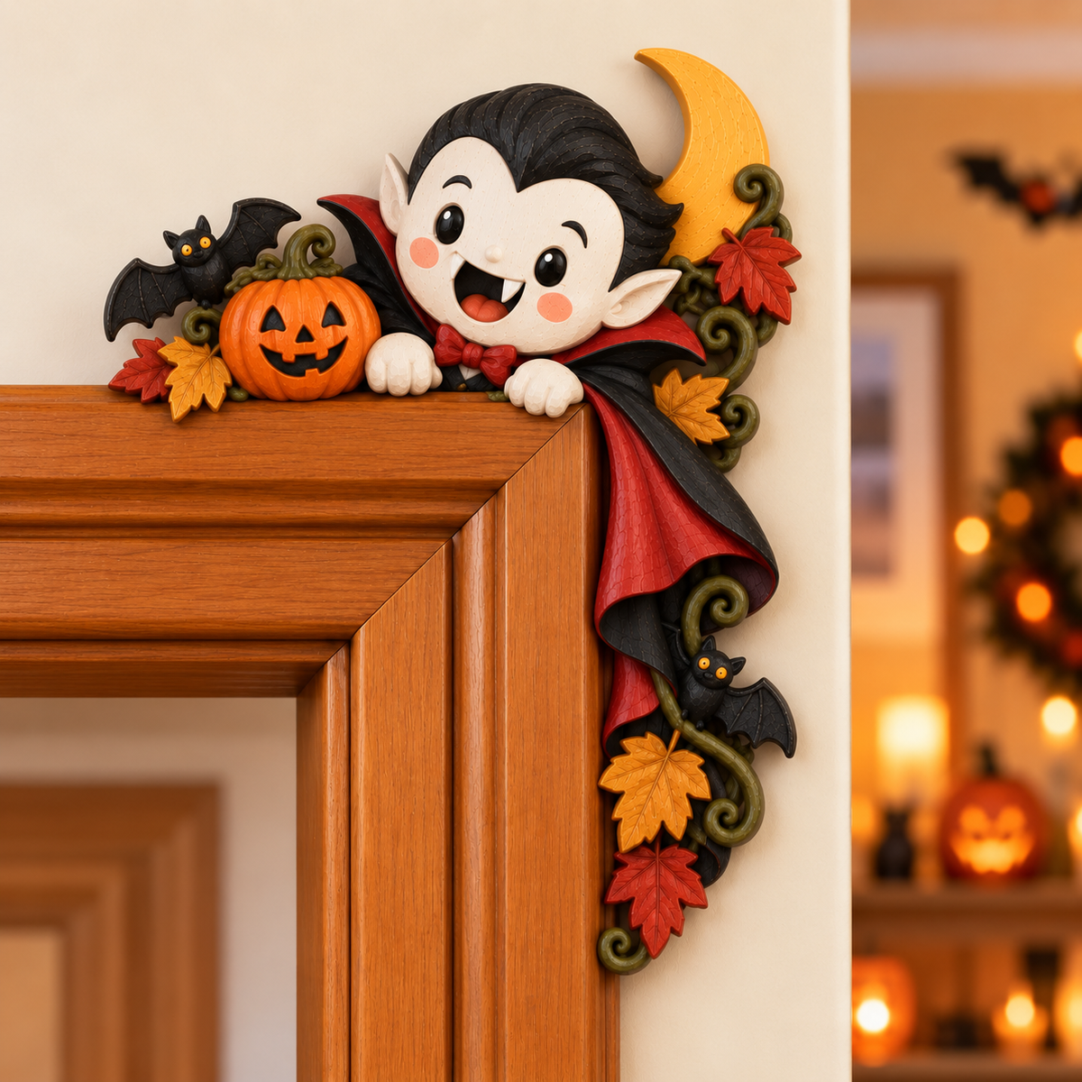 🎃 Halloween Ghost Door Frame Corner Decor – Cute Spooky Doorway Accent 👻