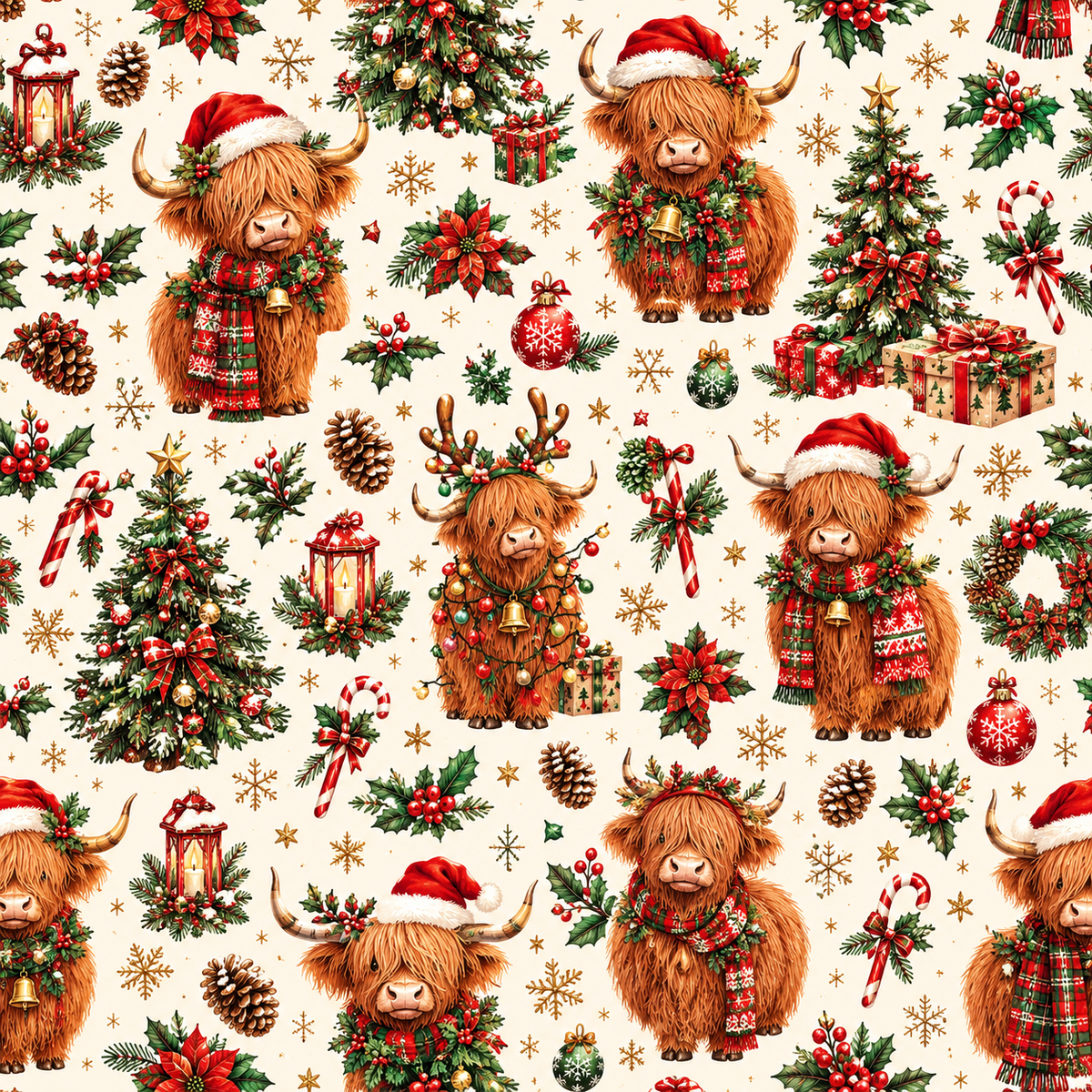 Festive Christmas Wrapping Paper Collection – 4 Holiday Animal Designs