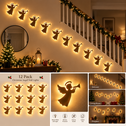 ✨ Christmas Angel Wall Lights – Create a Magical Holiday Glow in Your Home