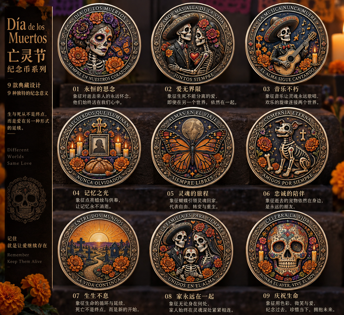 Día de los Muertos Commemorative Coin Collection