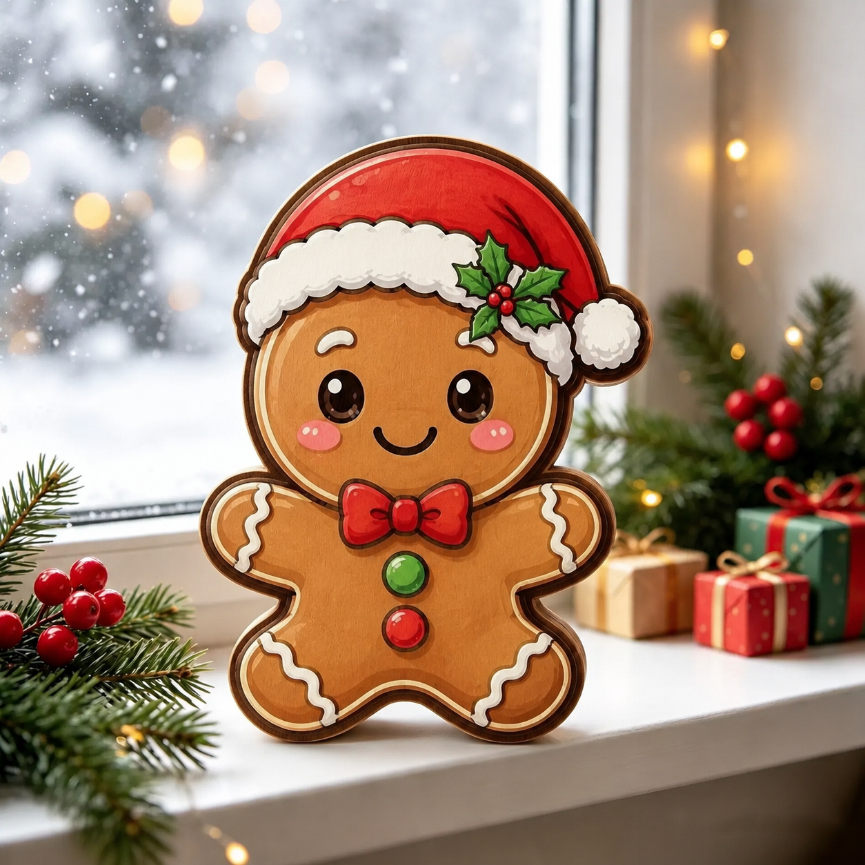 Christmas wooden tabletop ornaments