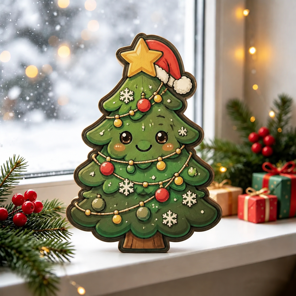 Christmas wooden tabletop ornaments