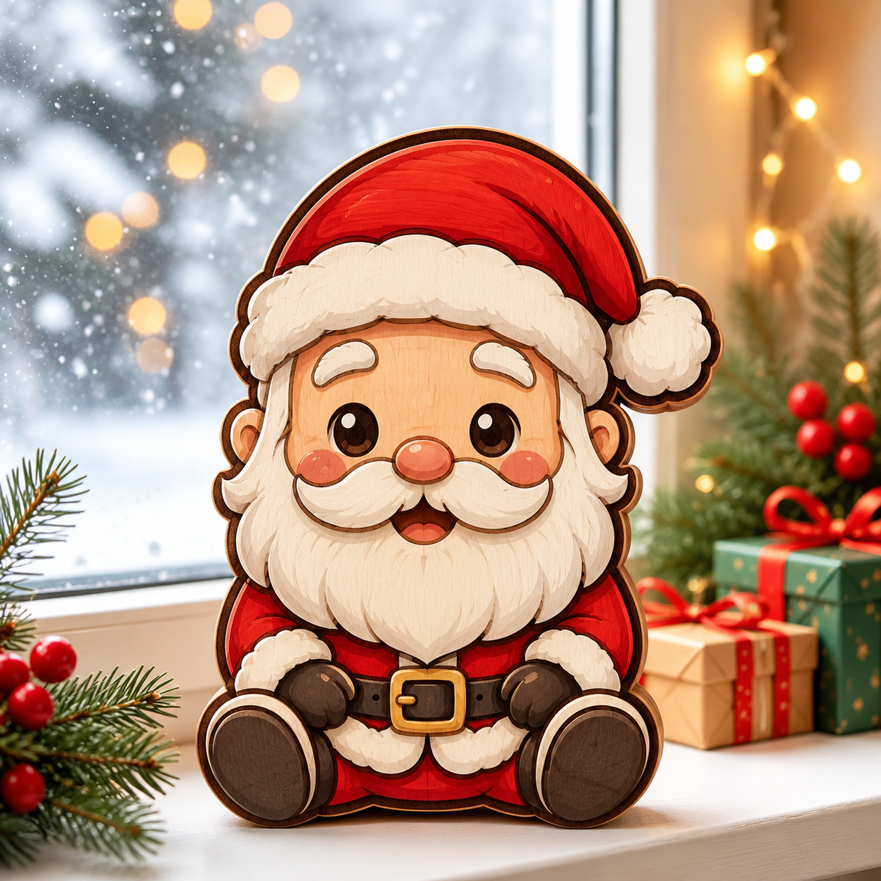 Christmas wooden tabletop ornaments