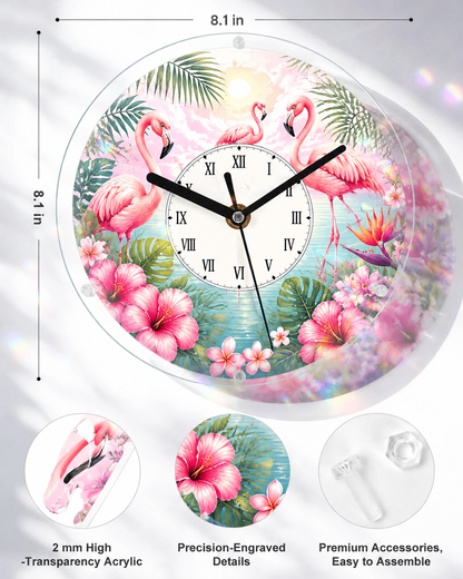 Plymagic DIY Assembled Clock - Flamingo