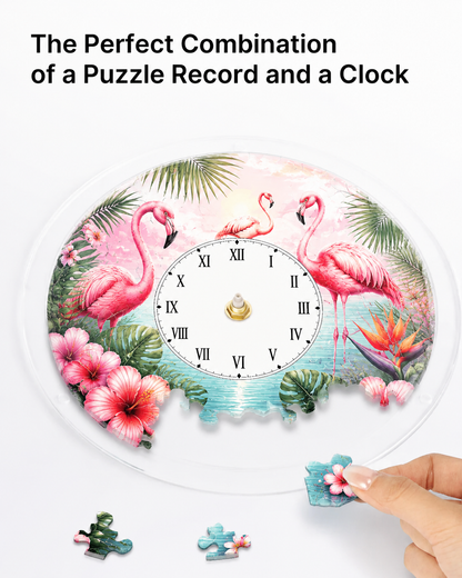 Plymagic DIY Assembled Clock - Flamingo