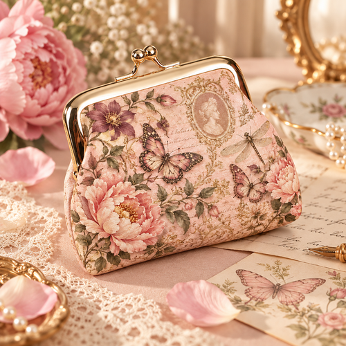 🦋 Vintage Floral Kiss Lock Coin Purse | 5 Styles