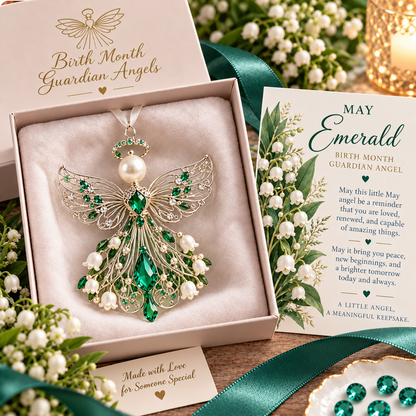 🕊️ Birth Month Guardian Angel Ornament – Not Just an Angel. Their Angel. ✨💎