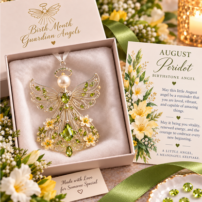 🕊️ Birth Month Guardian Angel Ornament – Not Just an Angel. Their Angel. ✨💎