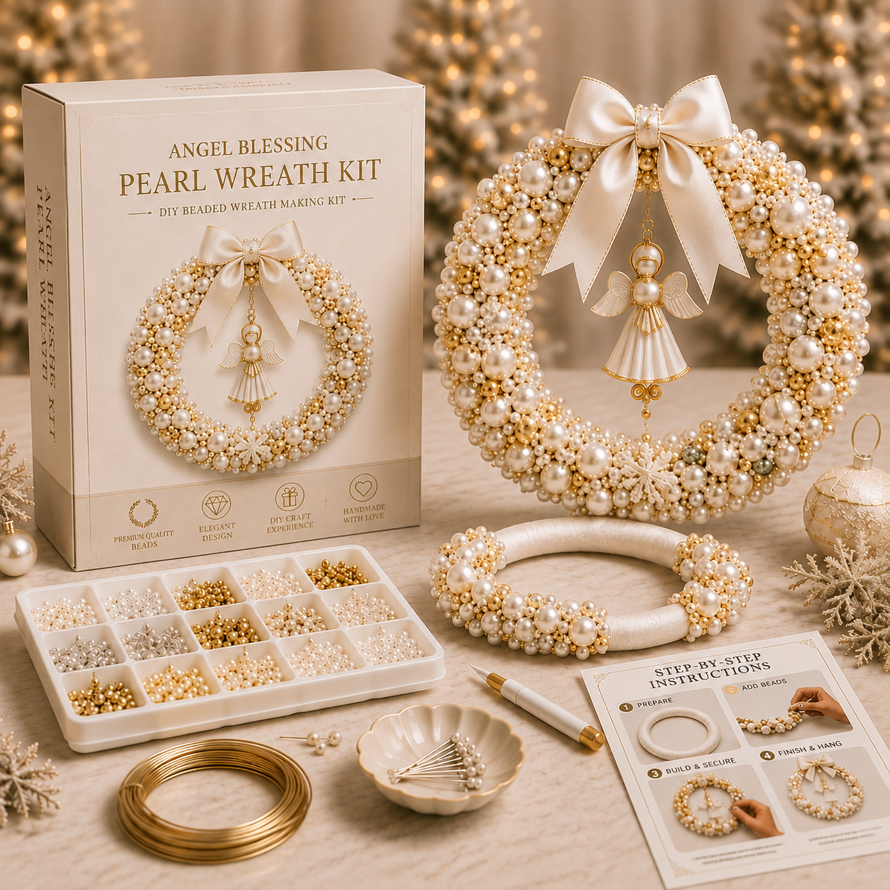 Plymagic DIY Pearl Art - Christmas Wreath