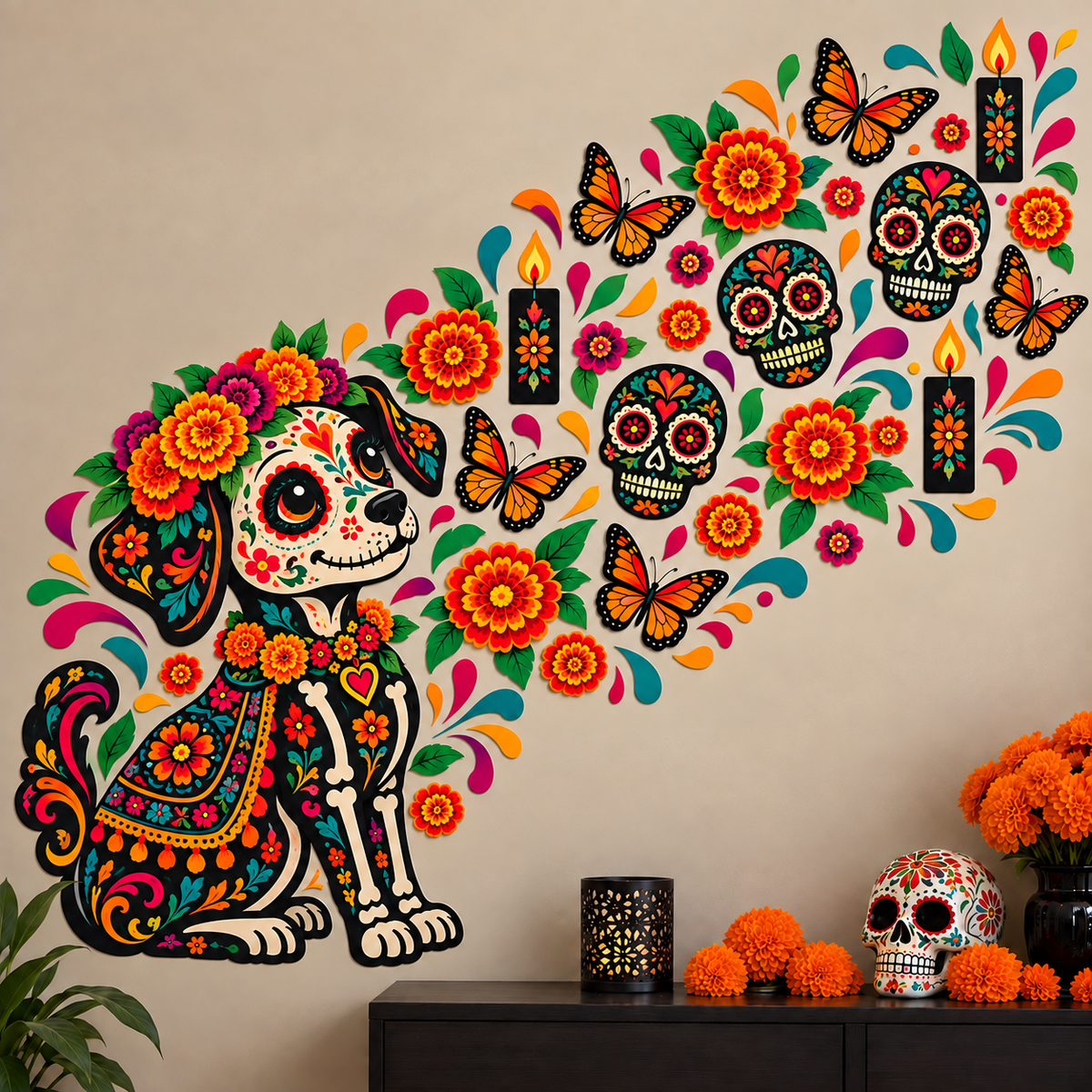 💀🌼 Día de los Muertos Wall Decor – Bring the Celebration Home