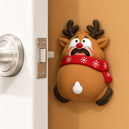 🎄 Christmas Door Wall Bumper – Cute 3D Anti-Collision Protector