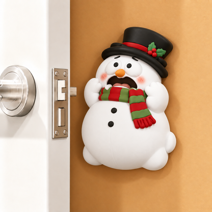 🎄 Christmas Door Wall Bumper – Cute 3D Anti-Collision Protector
