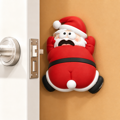 🎄 Christmas Door Wall Bumper – Cute 3D Anti-Collision Protector