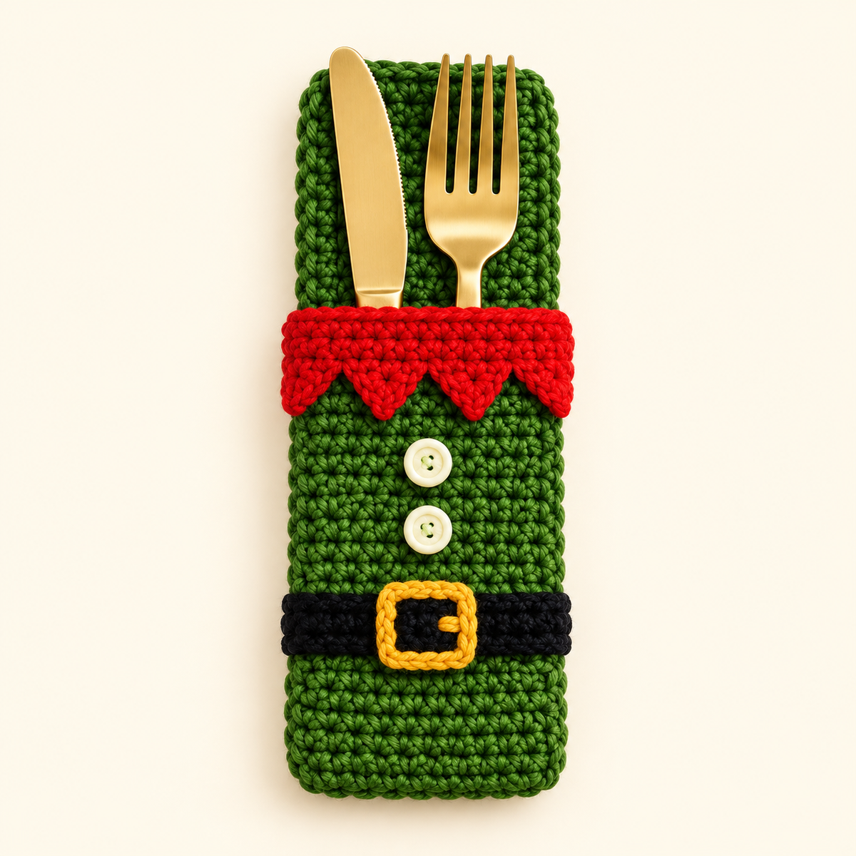 Plymagic DIY Crochet - Christmas Cutlery Holder Collection