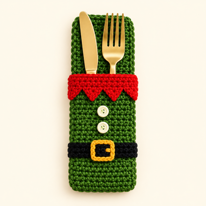 Plymagic DIY Crochet - Christmas Cutlery Holder Collection