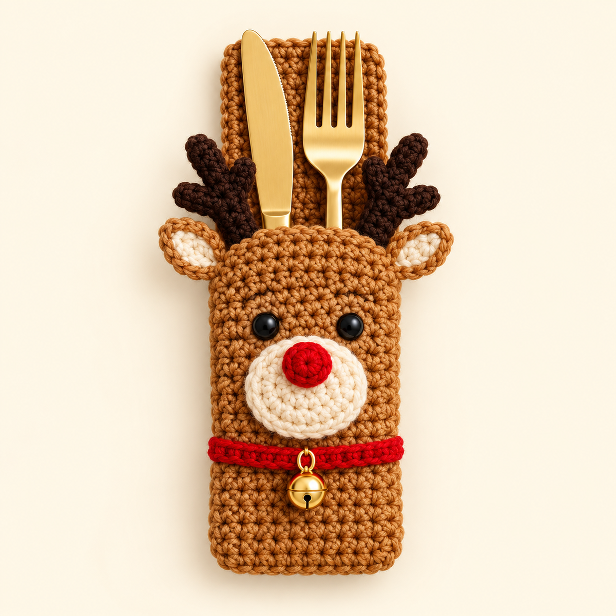 Plymagic DIY Crochet - Christmas Cutlery Holder Collection