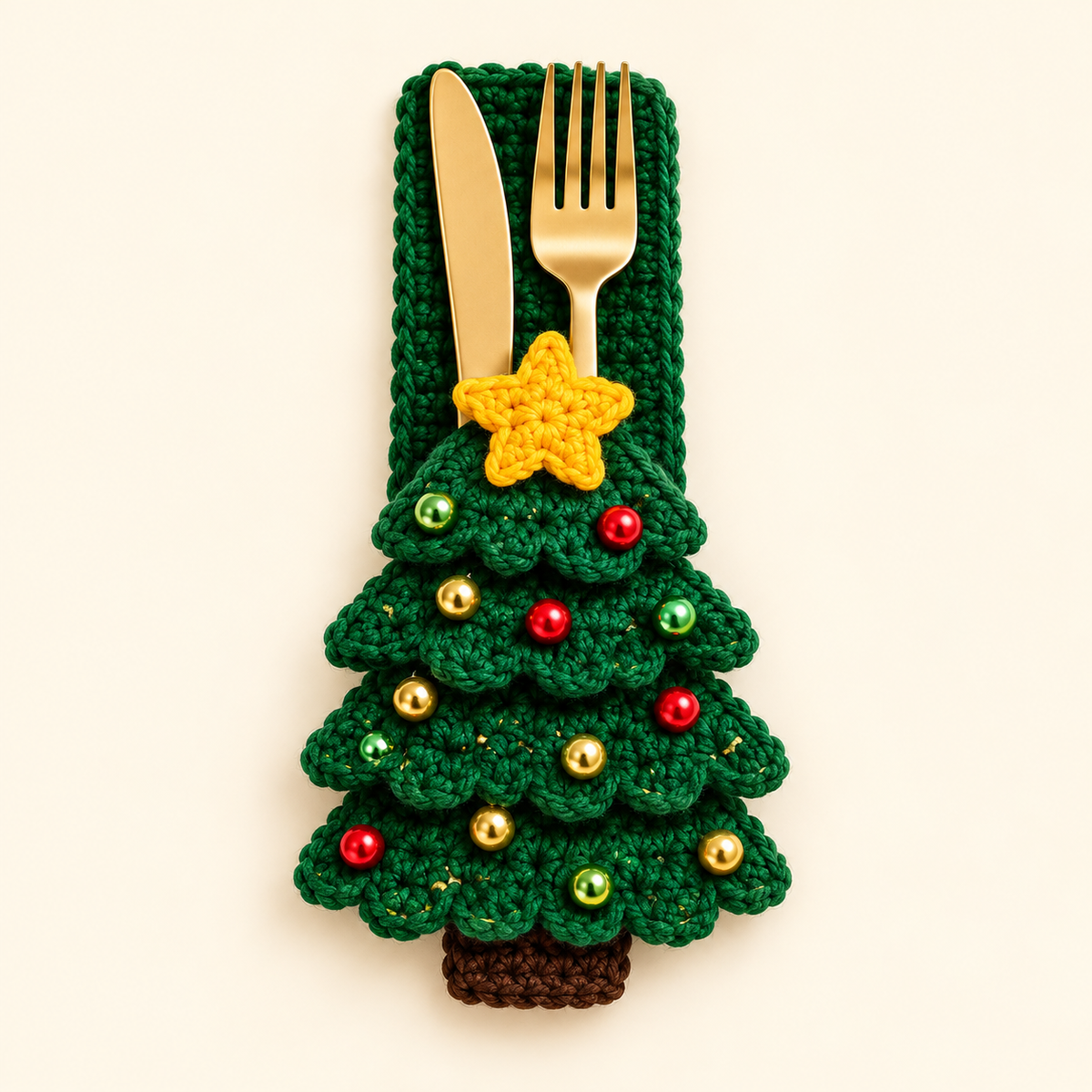 Plymagic DIY Crochet - Christmas Cutlery Holder Collection