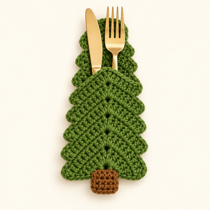 Plymagic DIY Crochet - Christmas Cutlery Holder Collection