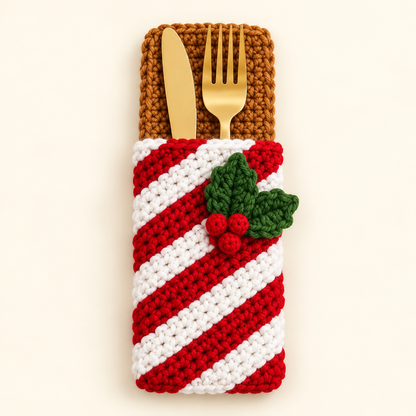 Plymagic DIY Crochet - Christmas Cutlery Holder Collection