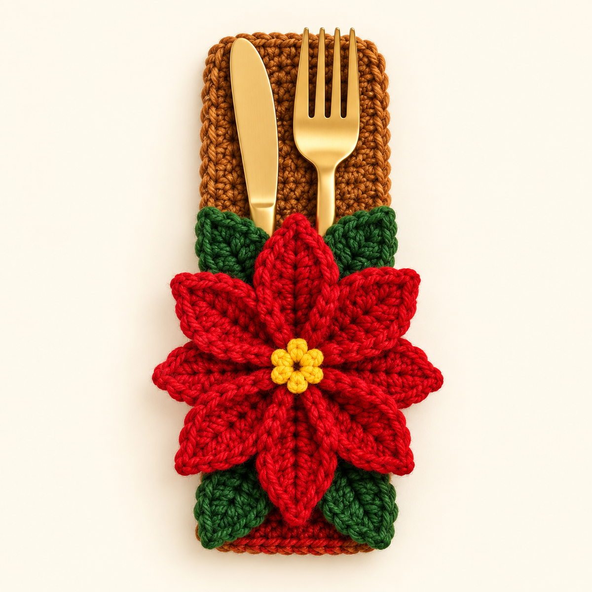 Plymagic DIY Crochet - Christmas Cutlery Holder Collection