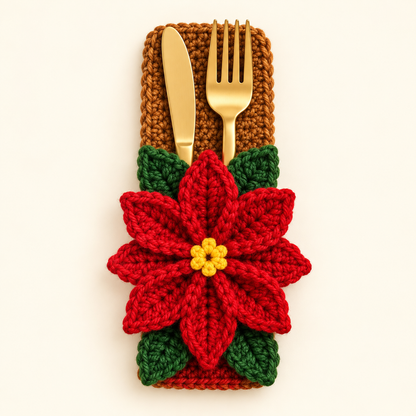Plymagic DIY Crochet - Christmas Cutlery Holder Collection