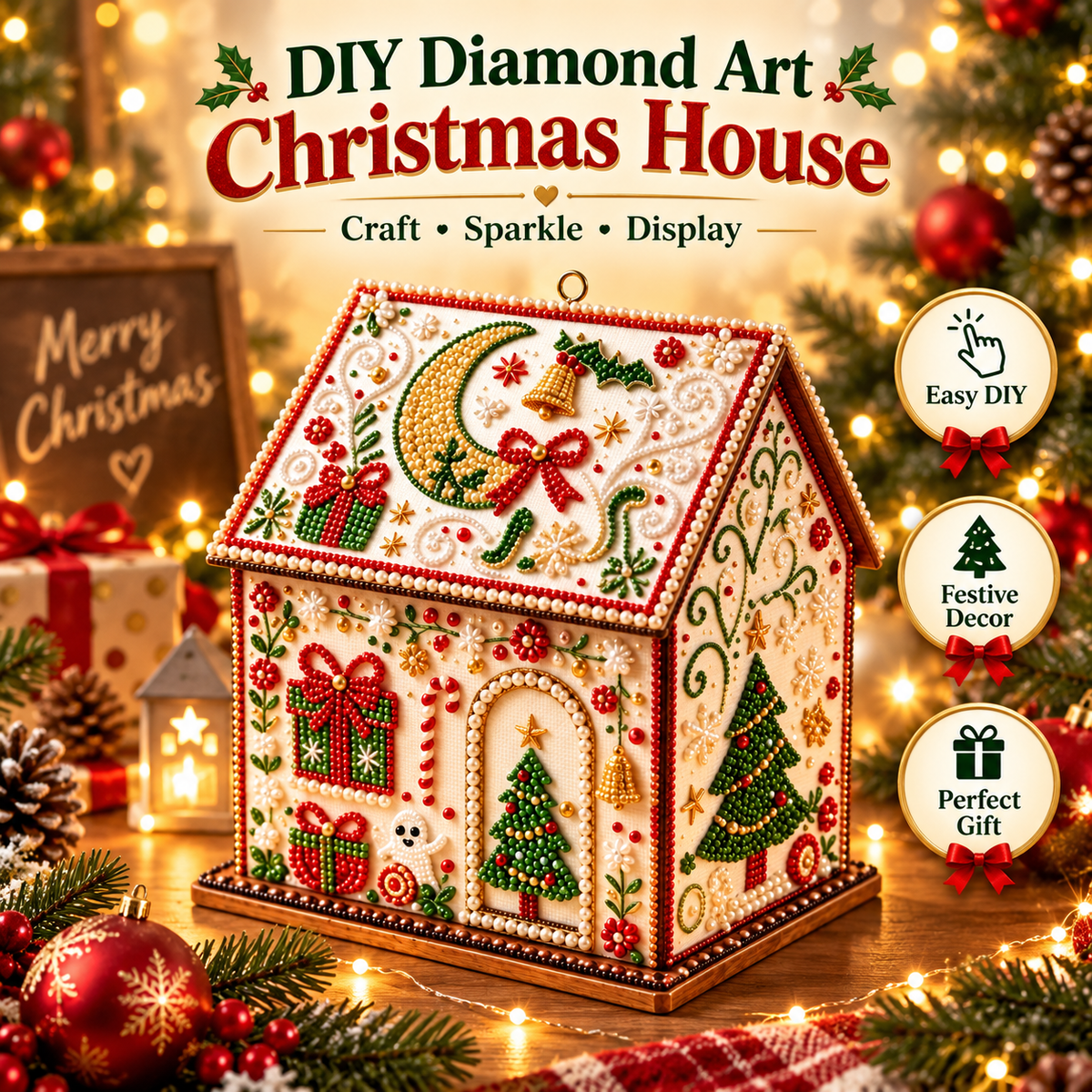 Plymagic DIY Pearl Art - Christmas Heirloom Cottage