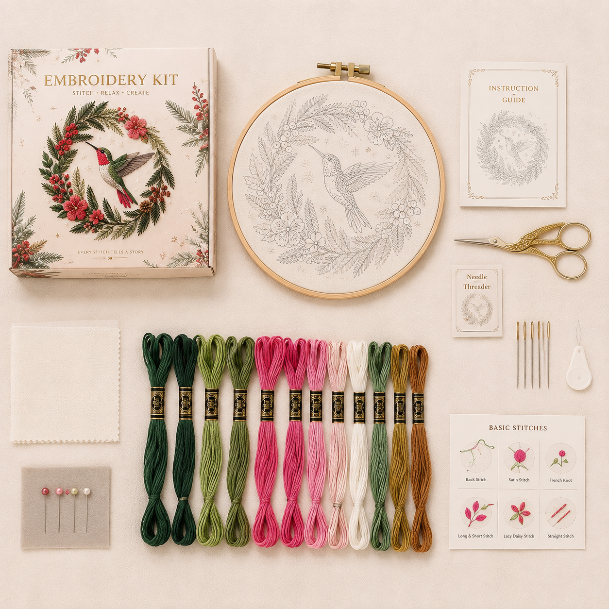 Plymagic DIY Embroidery Kit- Christmas Bird