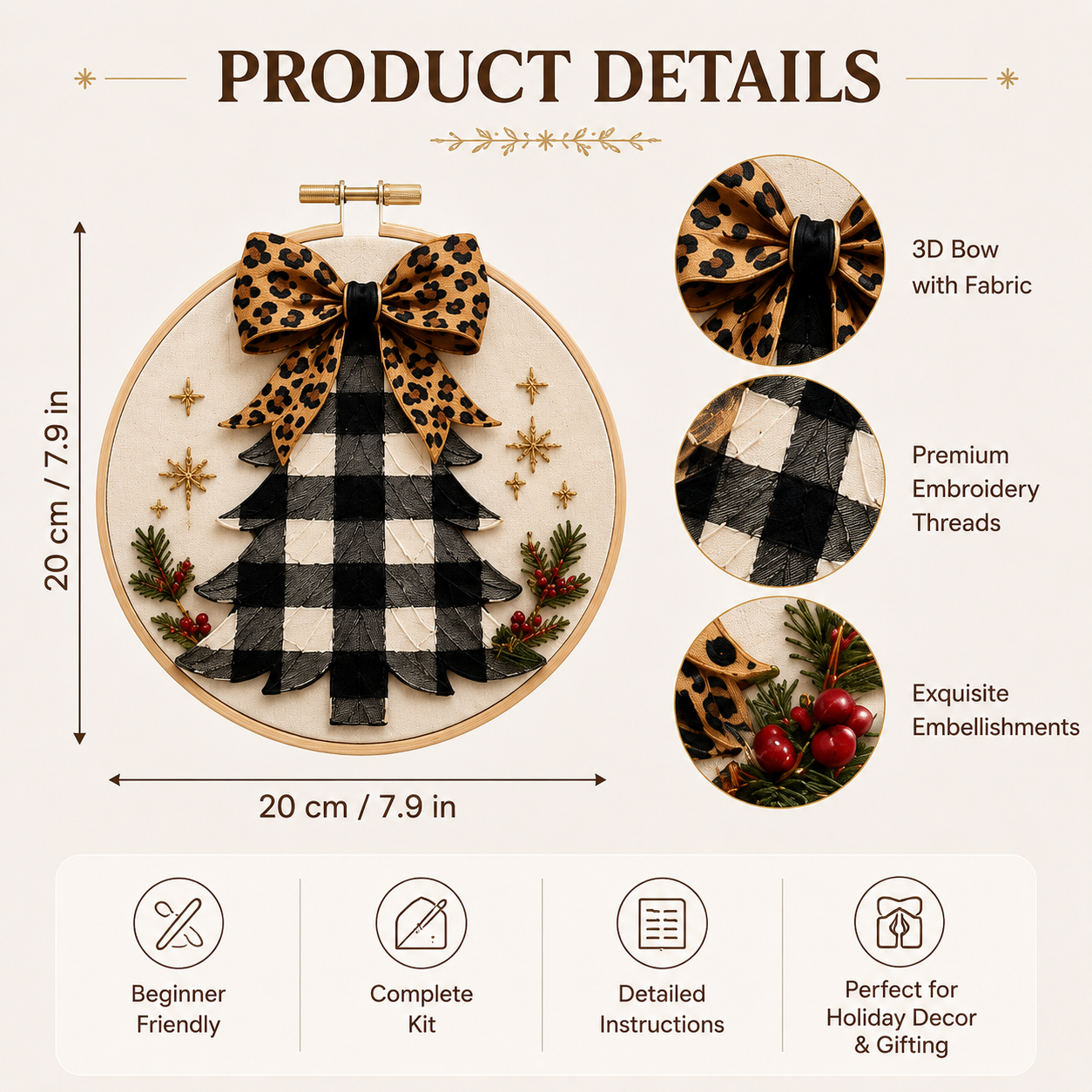 Plymagic DIY Embroidery Kit - 🎄 Cozy Christmas Tree