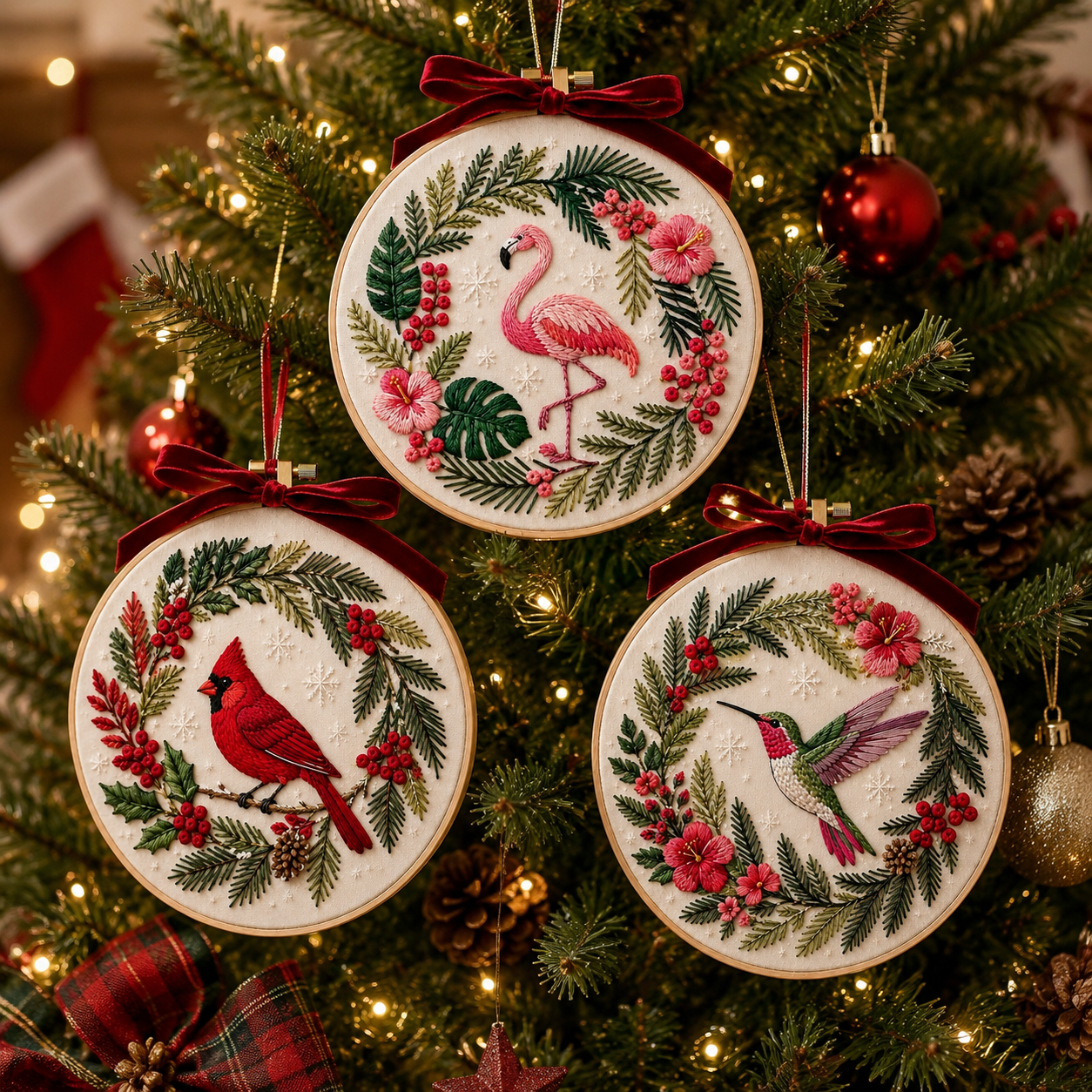 Plymagic DIY Embroidery Kit- Christmas Bird