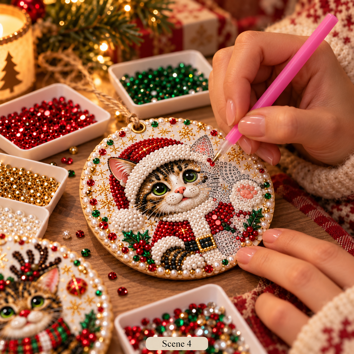 Plymagic DIY Pearl Art - Little Christmas Animals