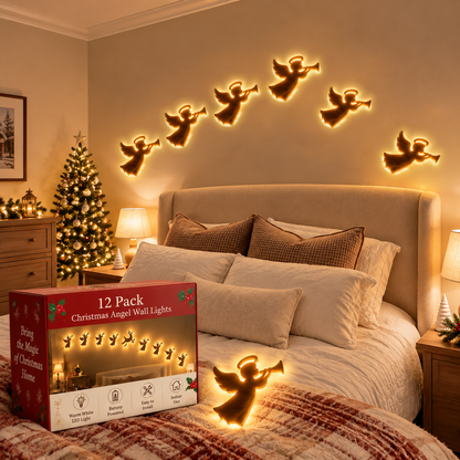 ✨ Christmas Angel Wall Lights – Create a Magical Holiday Glow in Your Home
