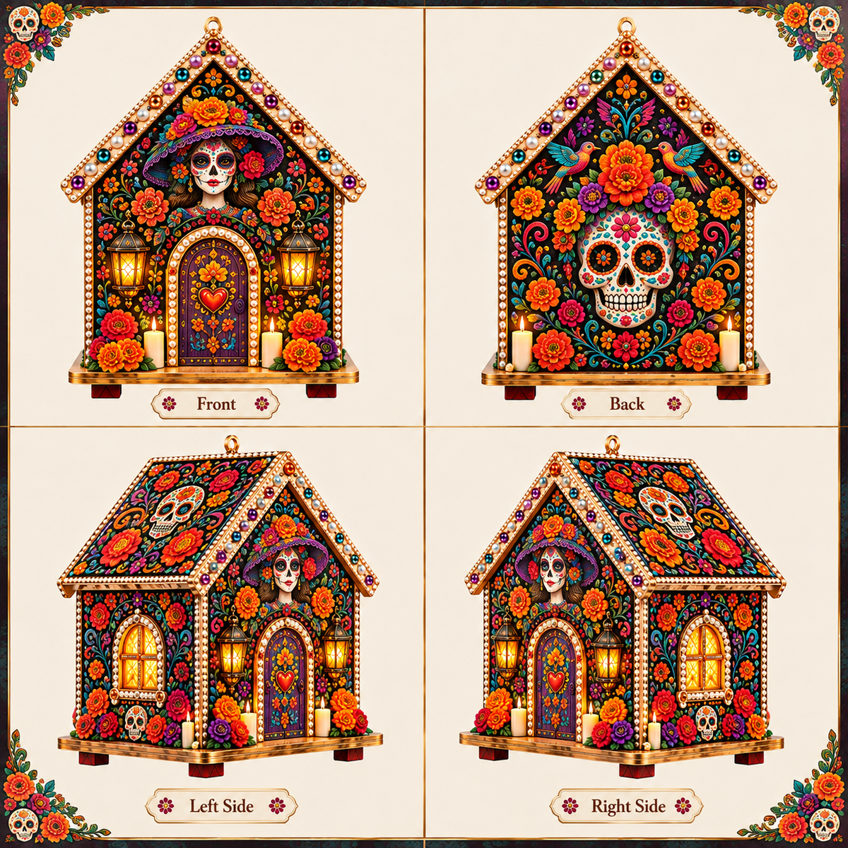 Plymagic DIY Pearl Art  - Day of the Dead Cottage