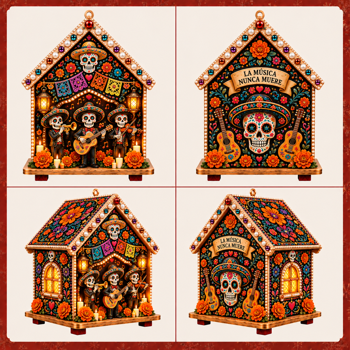 Plymagic DIY Pearl Art  - Day of the Dead Cottage