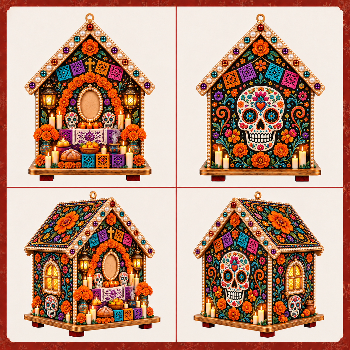Plymagic DIY Pearl Art  - Day of the Dead Cottage