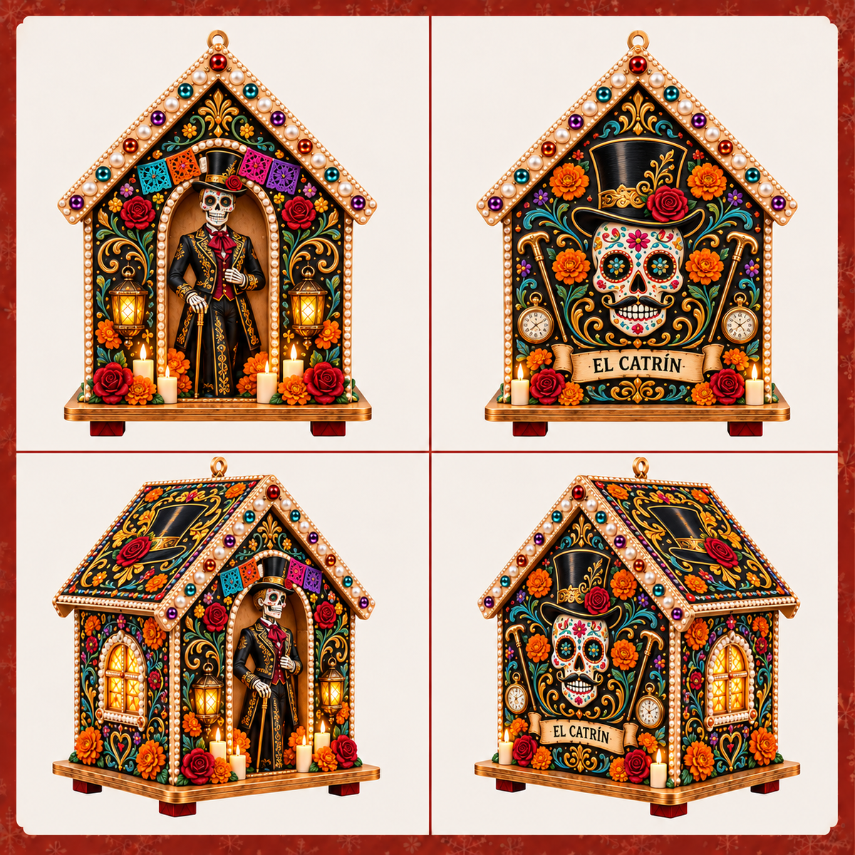 Plymagic DIY Pearl Art  - Day of the Dead Cottage